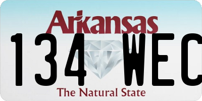 AR license plate 134WEC