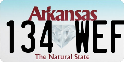 AR license plate 134WEF