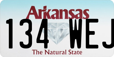 AR license plate 134WEJ