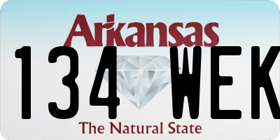 AR license plate 134WEK