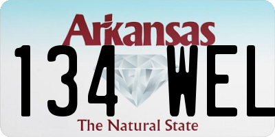 AR license plate 134WEL