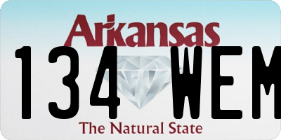 AR license plate 134WEM