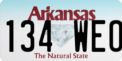 AR license plate 134WEO