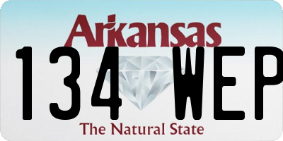 AR license plate 134WEP