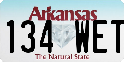 AR license plate 134WET