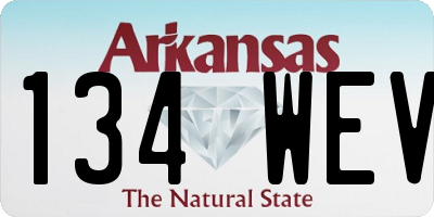 AR license plate 134WEV