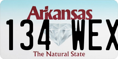 AR license plate 134WEX