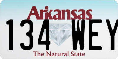 AR license plate 134WEY
