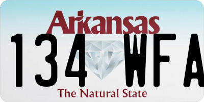 AR license plate 134WFA