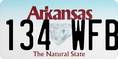 AR license plate 134WFB