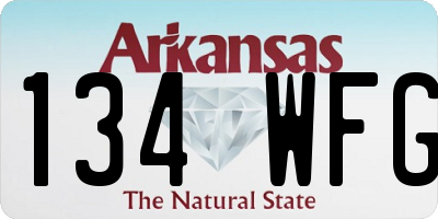 AR license plate 134WFG