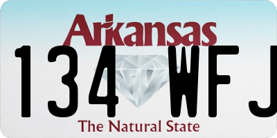 AR license plate 134WFJ