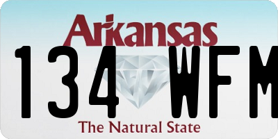 AR license plate 134WFM