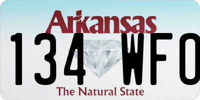 AR license plate 134WFO