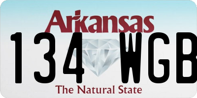 AR license plate 134WGB