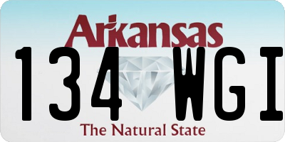 AR license plate 134WGI