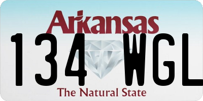 AR license plate 134WGL