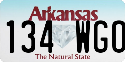 AR license plate 134WGO
