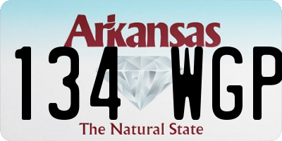 AR license plate 134WGP