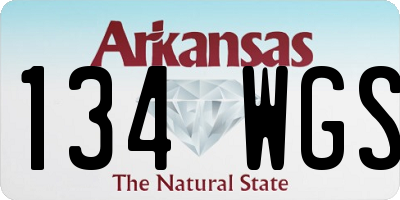 AR license plate 134WGS