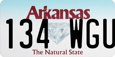 AR license plate 134WGU