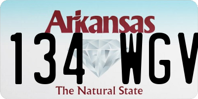 AR license plate 134WGV