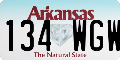 AR license plate 134WGW