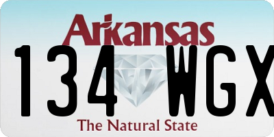 AR license plate 134WGX