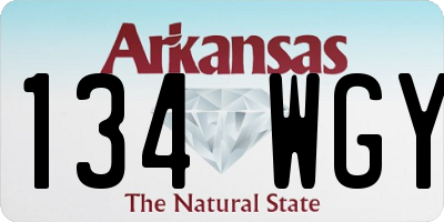 AR license plate 134WGY