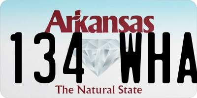 AR license plate 134WHA