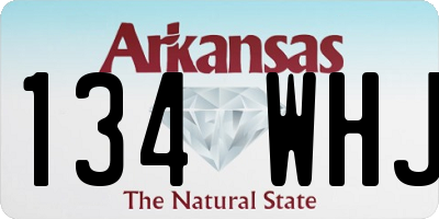AR license plate 134WHJ