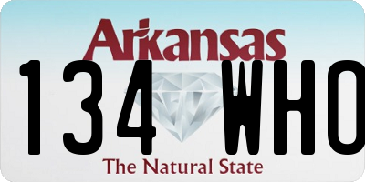 AR license plate 134WHO