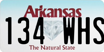 AR license plate 134WHS