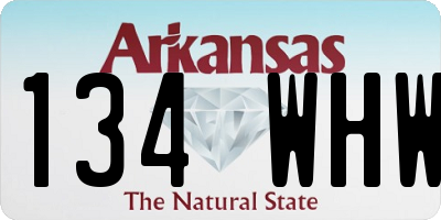 AR license plate 134WHW