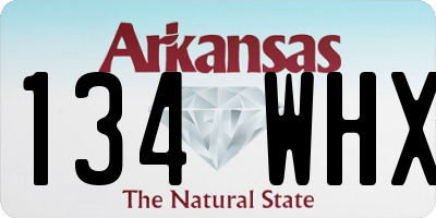AR license plate 134WHX