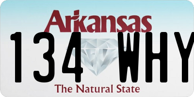 AR license plate 134WHY