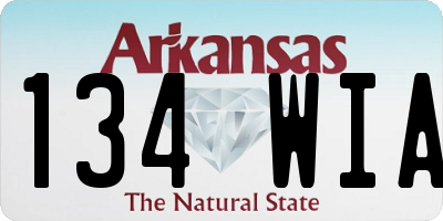 AR license plate 134WIA