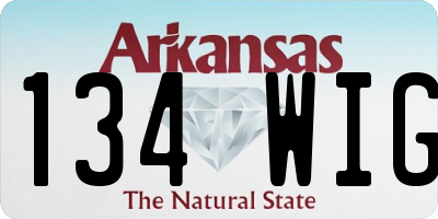 AR license plate 134WIG