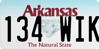 AR license plate 134WIK