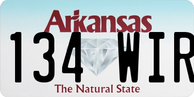 AR license plate 134WIR