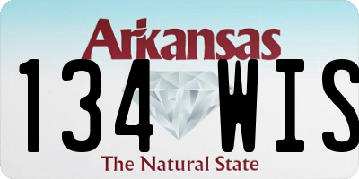AR license plate 134WIS