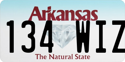 AR license plate 134WIZ