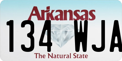 AR license plate 134WJA