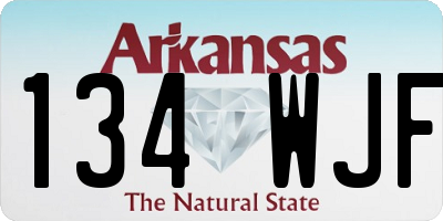 AR license plate 134WJF