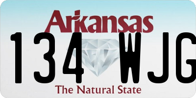 AR license plate 134WJG