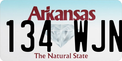 AR license plate 134WJN