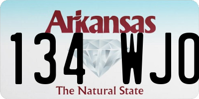 AR license plate 134WJO