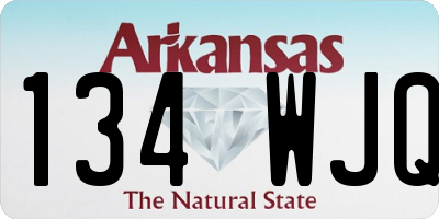 AR license plate 134WJQ