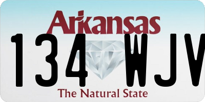 AR license plate 134WJV