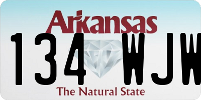AR license plate 134WJW